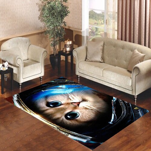 Astronaut Cat Living room carpet rugs