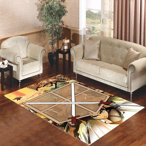 Attack On Titan Trainees Squad Living room carpet rugs