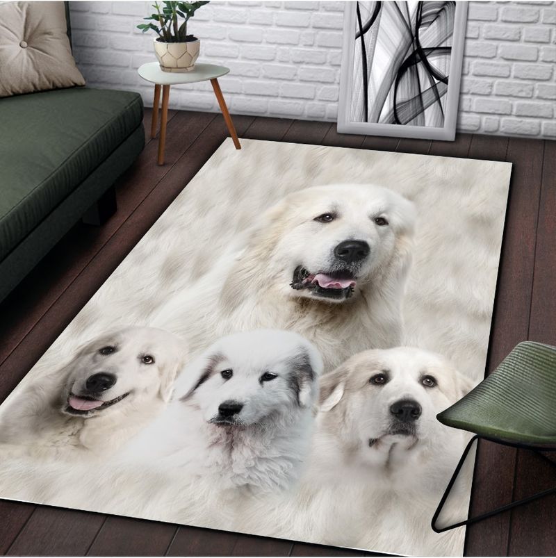 Awesome Great Pyrenees Rectangle Rug