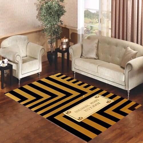 BLACK BEIGE MICHAEL Living room carpet rugs