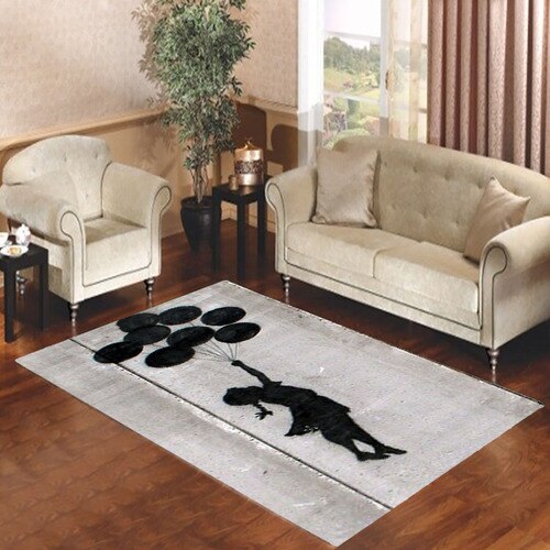 Banksy Balloon Girl Living room carpet rugs