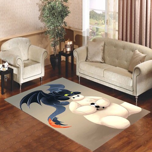 Baymax Got Ball Toothless Living room carpet rugs