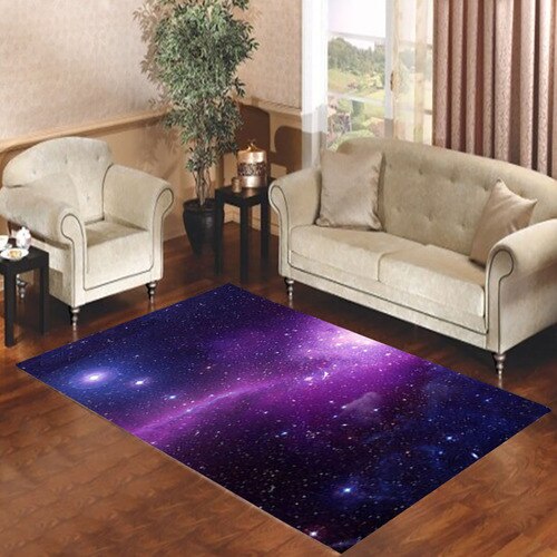 Beautiful Blue Purple Galaxy Living room carpet rugs