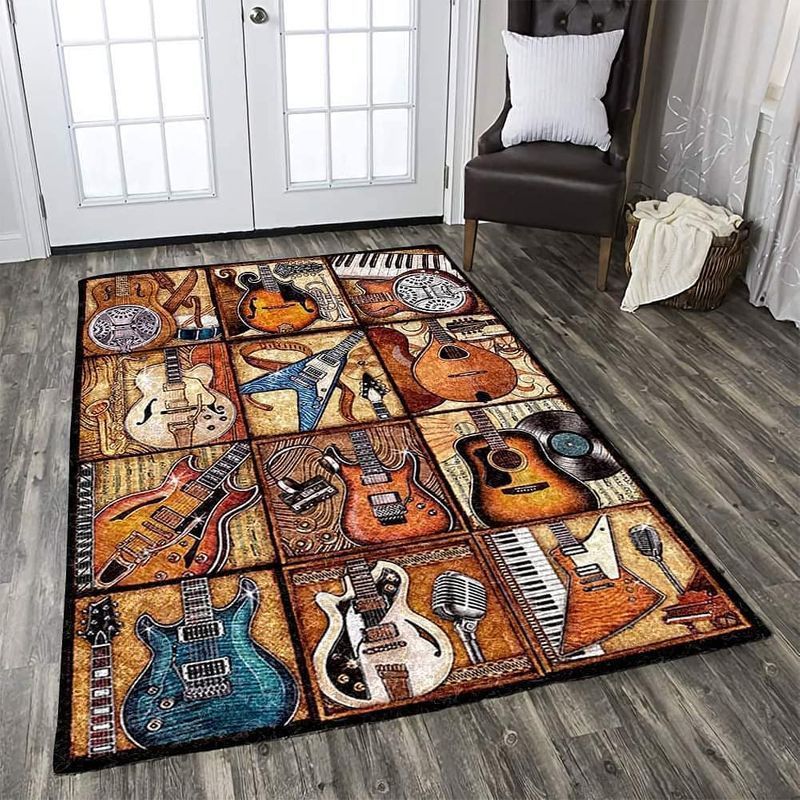 Beautiful Collection Guitar Rectangle Rug