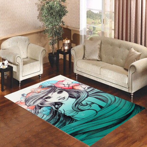 Beautifull Ariel Little Mermaid Living room carpet rugs