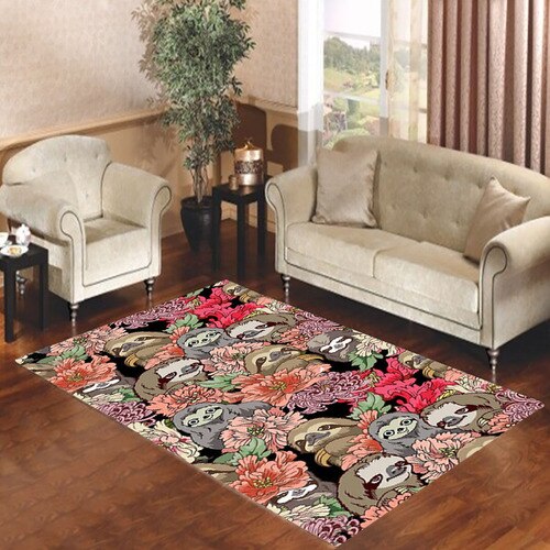 Because Sloth Flower Living room carpet rugs