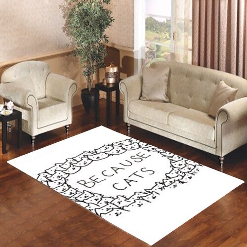 Because cats Living room carpet rugs