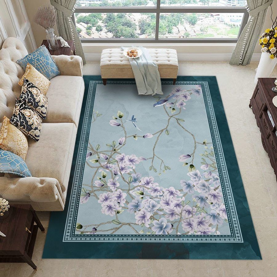 Bird And Flowers Rug Carpet