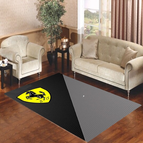 Black White Ferrari Living room carpet rugs