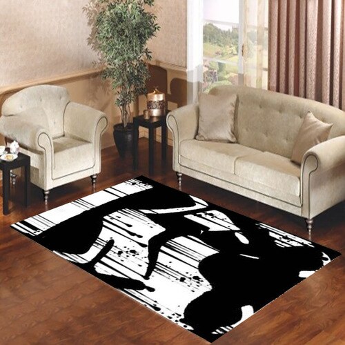 Black White Storm Trooper Living room carpet rugs