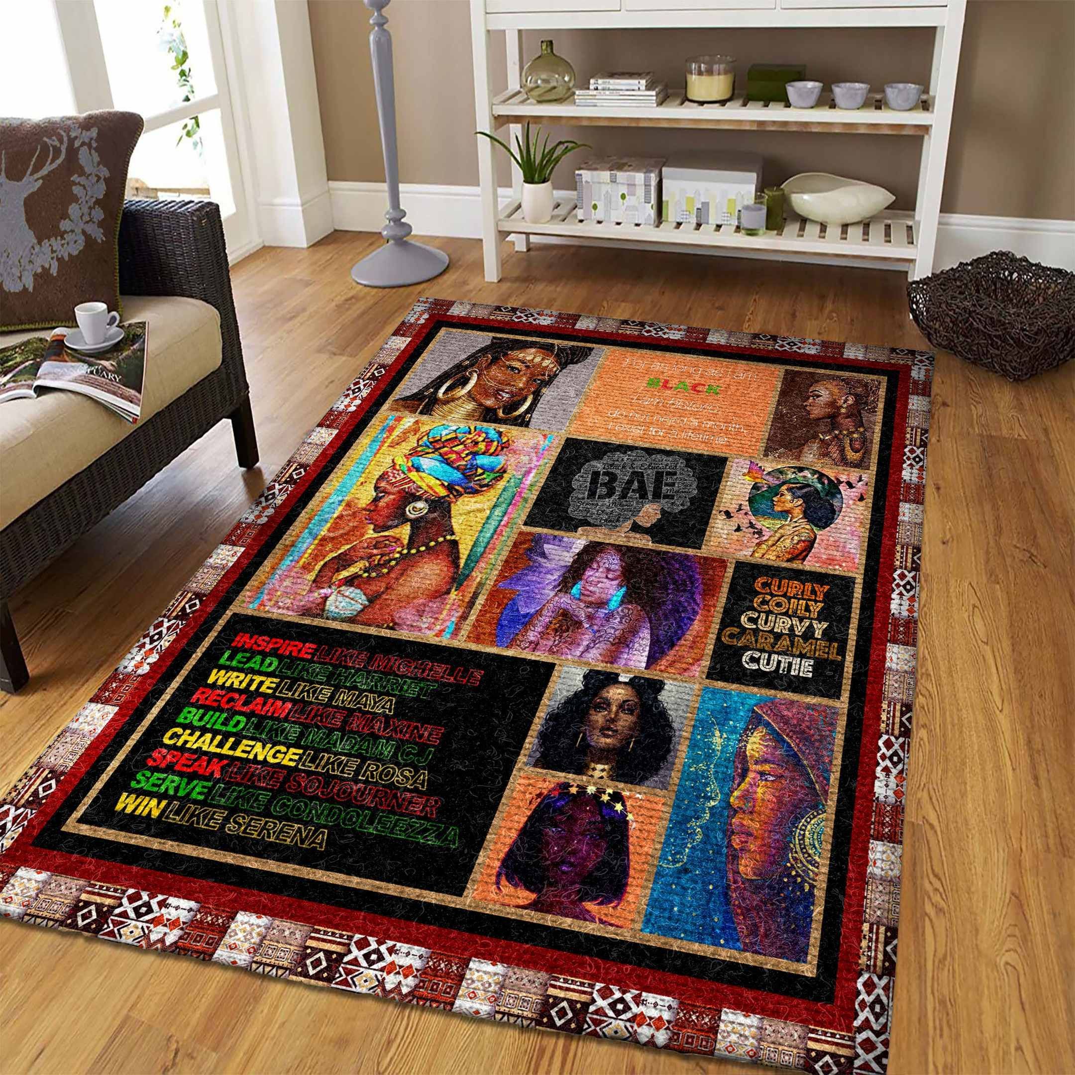 Black Women DD69344 Rug Carpet