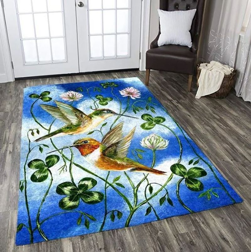 Blue Hummingbird Rectangle CO53342 Rug Carpet