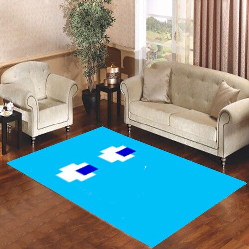 Blue Pacman inspired Living room carpet rugs