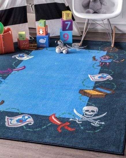 Blue Pirate Life Rug Carpet