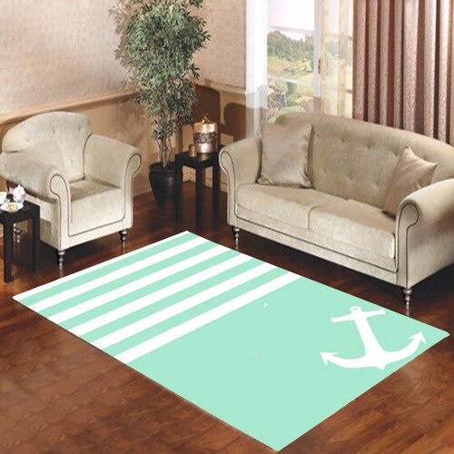 Blue Tiffany Anchor Living room carpet rugs