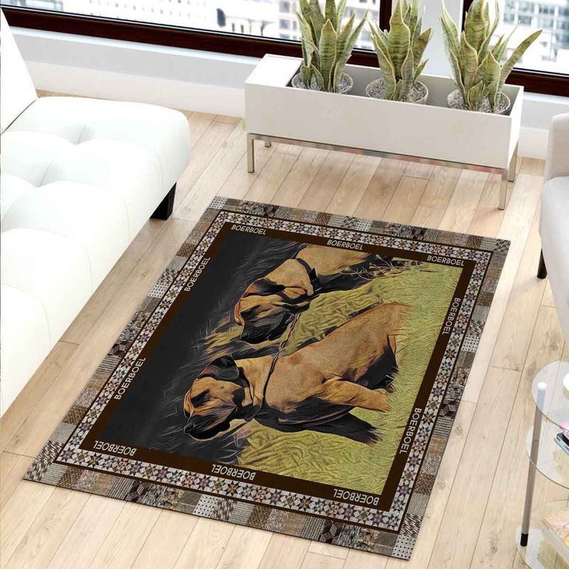 Boerboel Friend Area Rug Carpet