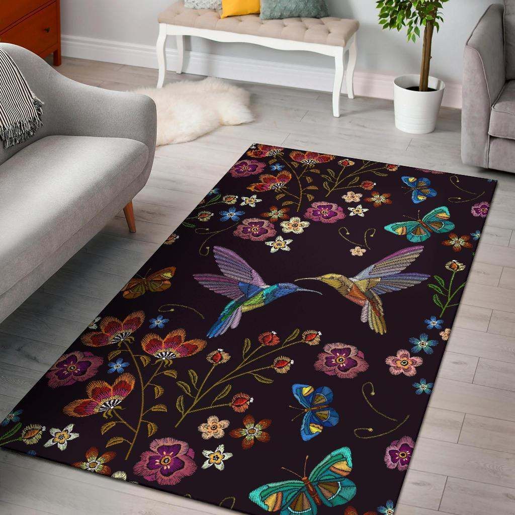 Bohemian Hummingbird Area Rug Carpet Carpets