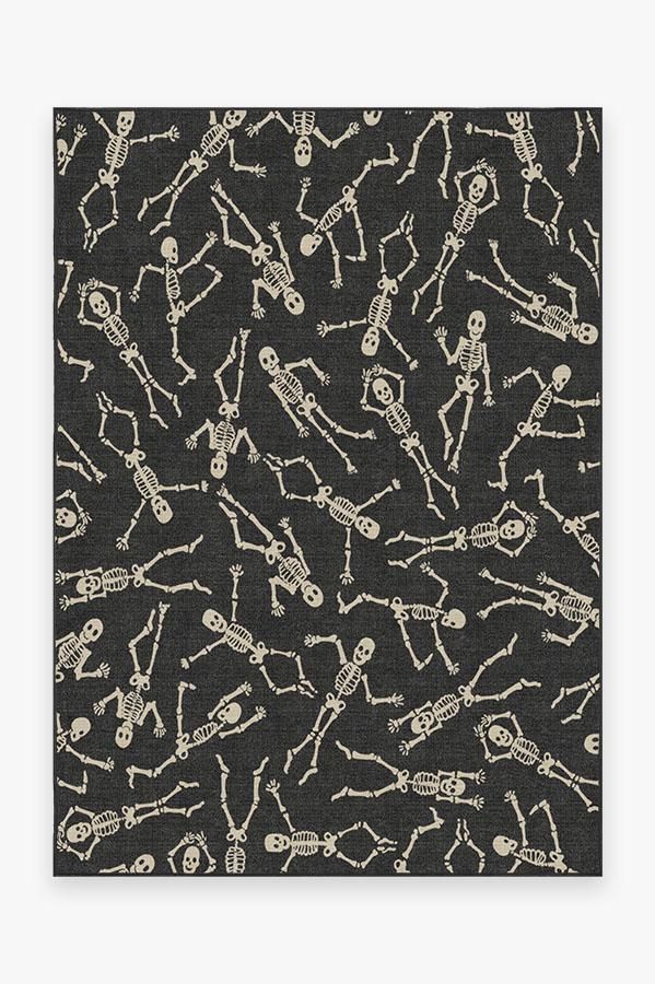 Bone Dance Black Rug Carpet