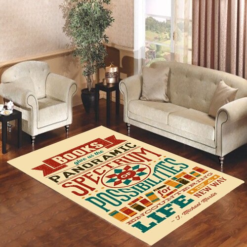 Book Quotes Living room carpet rugs