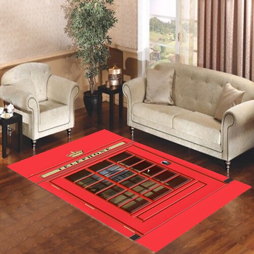 British Phone Booth Red Living room carpet rugs