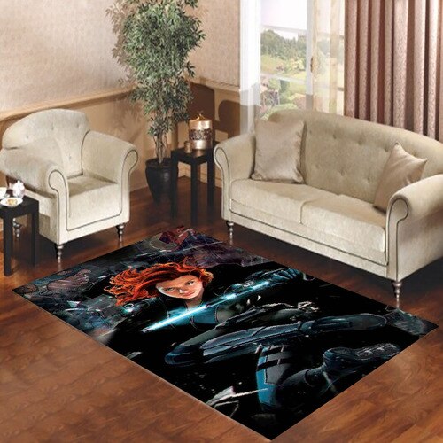 CIVIL WAR BEAUTIFUL BLACK WIDOW Living room carpet rugs