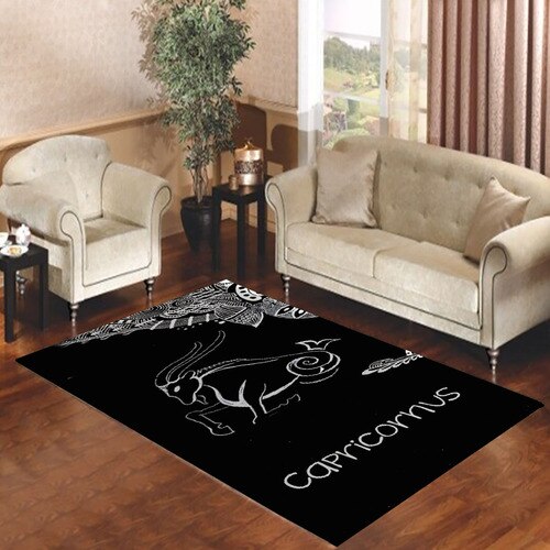 Capricornus Zodiac Sign Living room carpet rugs