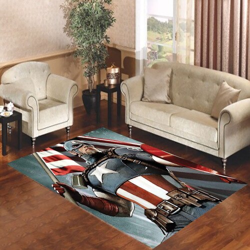 Captain America Cover Living room carpet rugs