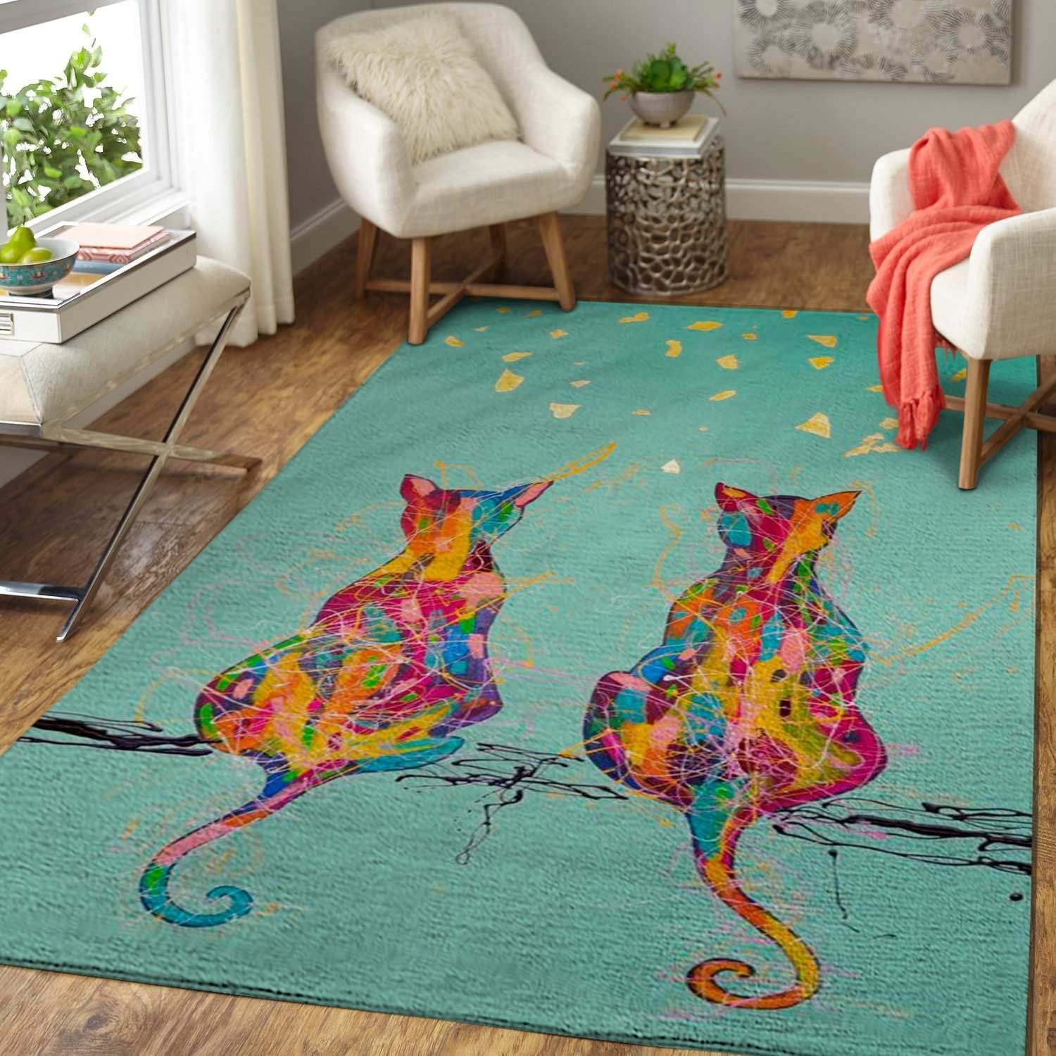 Cats Area Rug Cute Rug Carpet