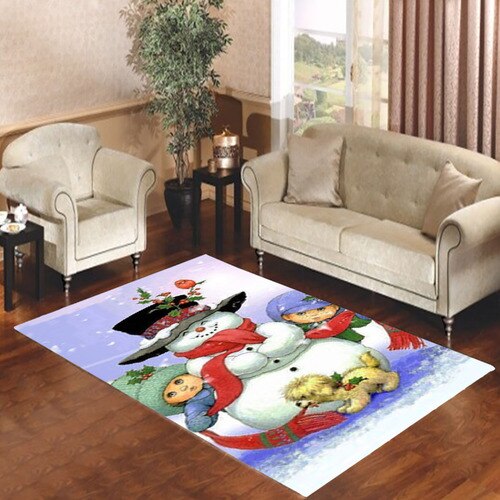 Christmas Snowman Living room carpet rugs