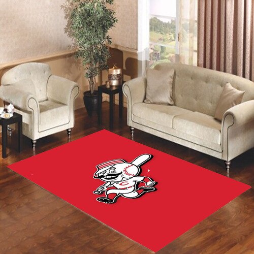 Cincinnati Reds Baseball Logo Living room carpet rugs