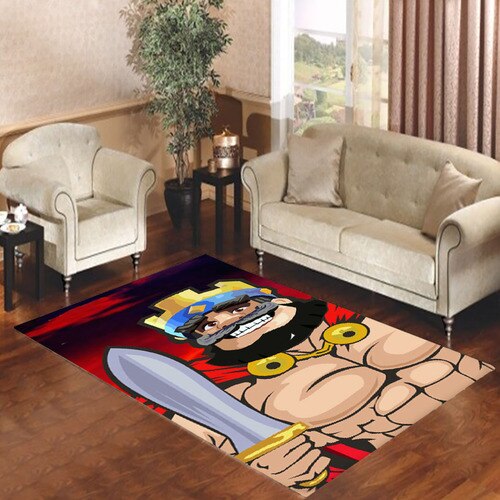 Clash Royale Game King Grin Sword Living room carpet rugs