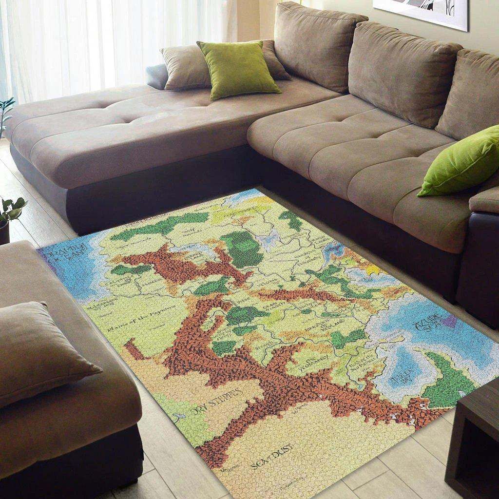 Rug Carpet World of Greyhawk & Dragons Map