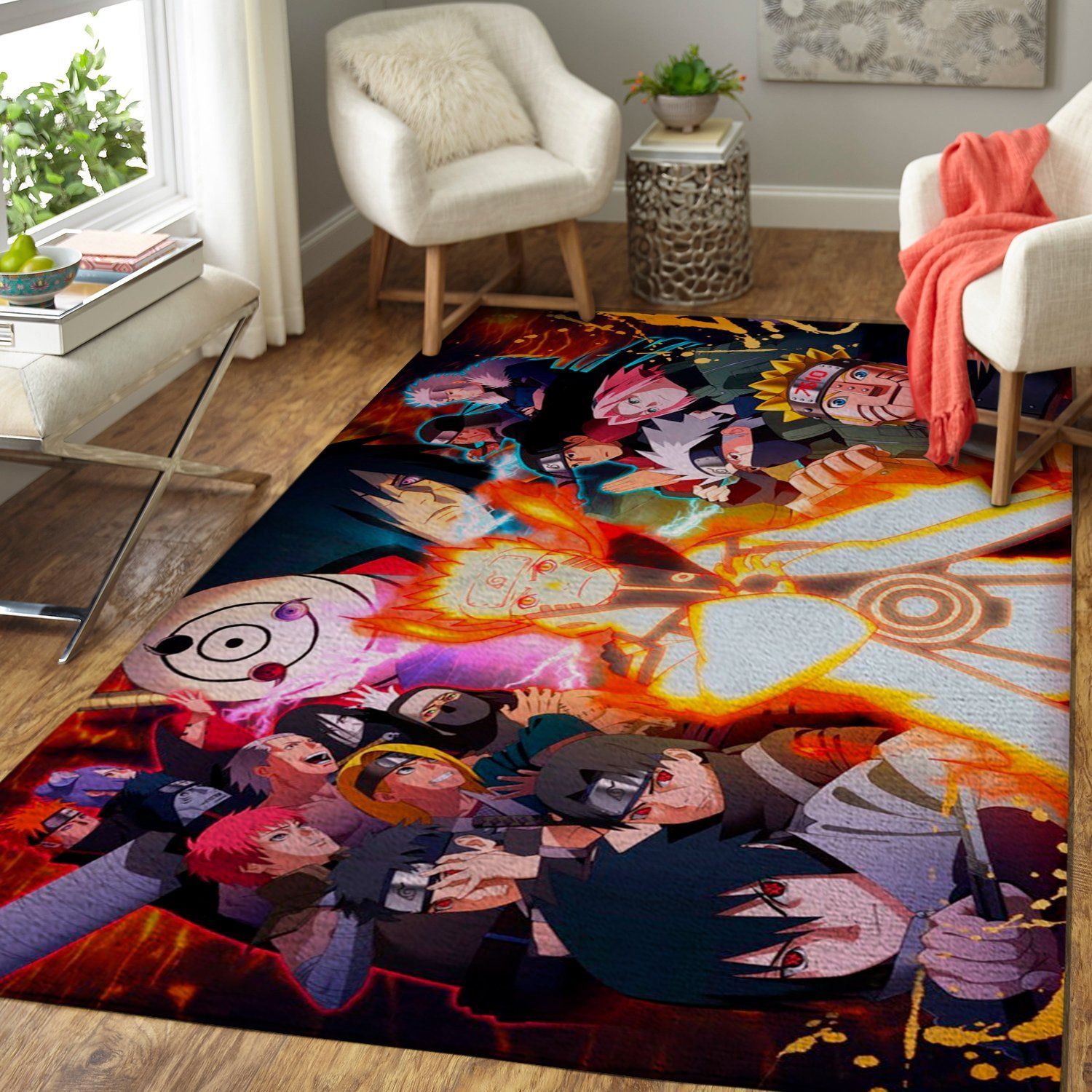 Naruto Characters Area Rug Floor Carpet