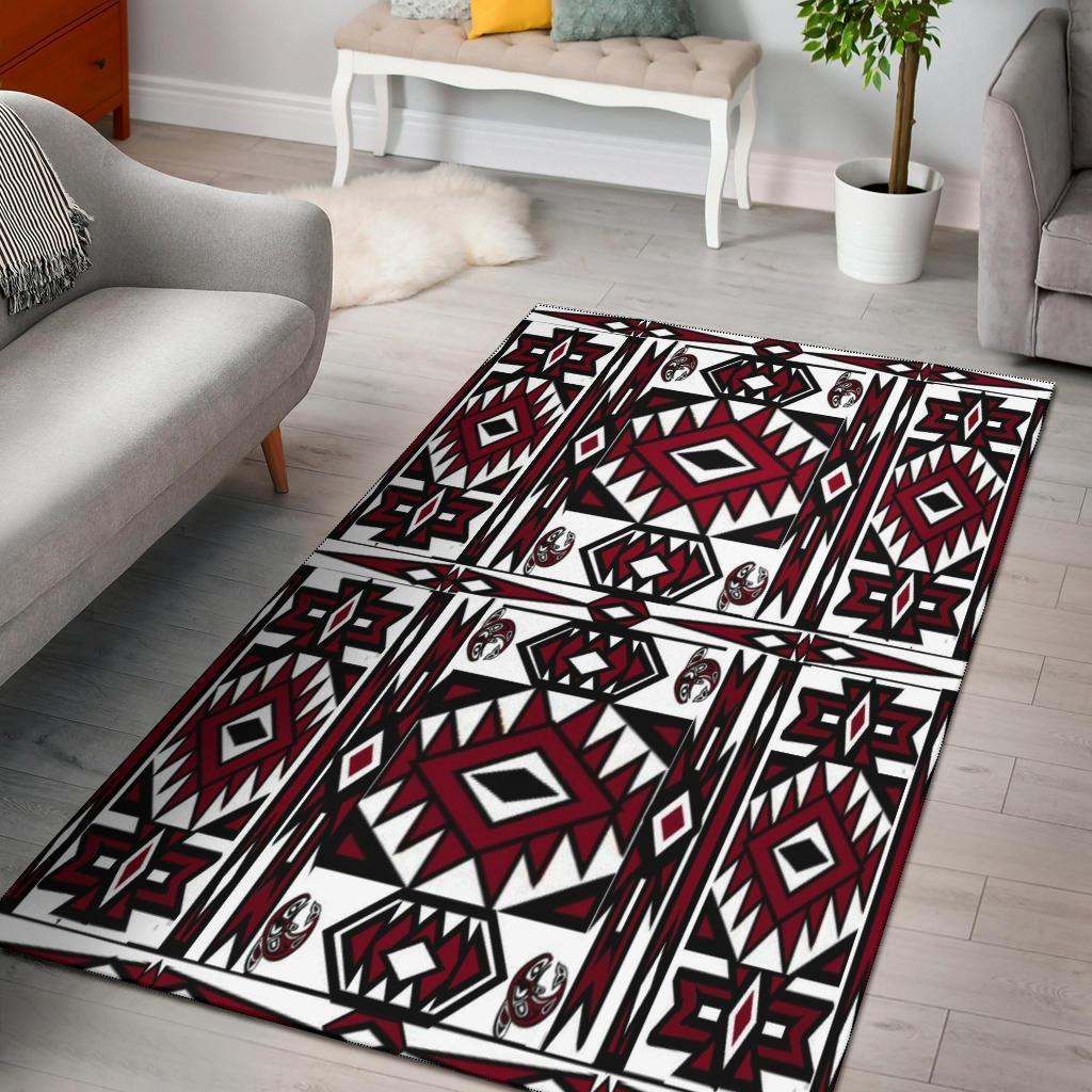 Native Stylish Area Rug Carpet Carpets Great for any Room Black (red)