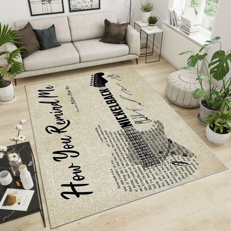 Nickelback Rug Carpet Mat All Over Print