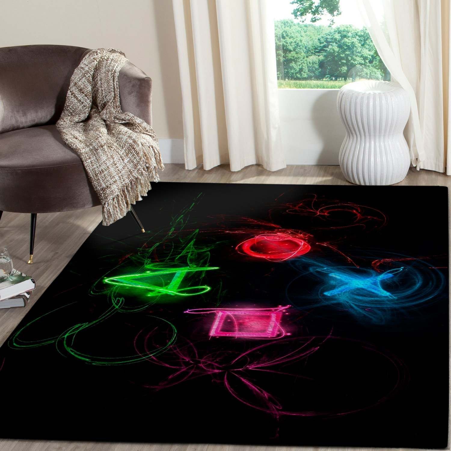 PlayStation Area Rug / Gaming Floor Rug Carpet