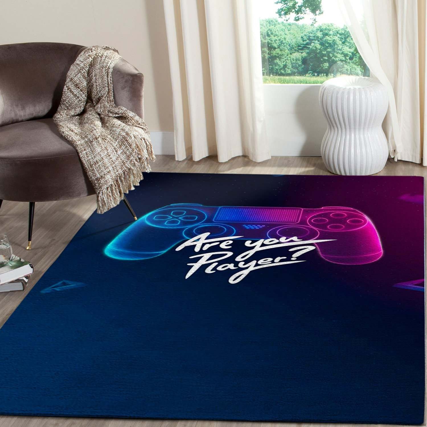 Playstation Area Rug Carpet / Gaming Decor