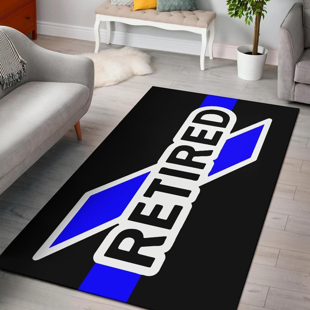 Retired Thin Blue Line Area Rug Carpet Carpet KTSR