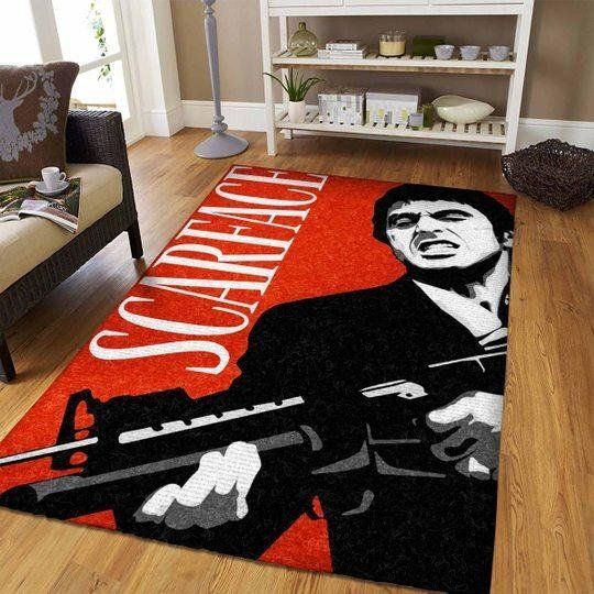 Scarface Area Rug Carpet, Tony Montana Movie Home Decor