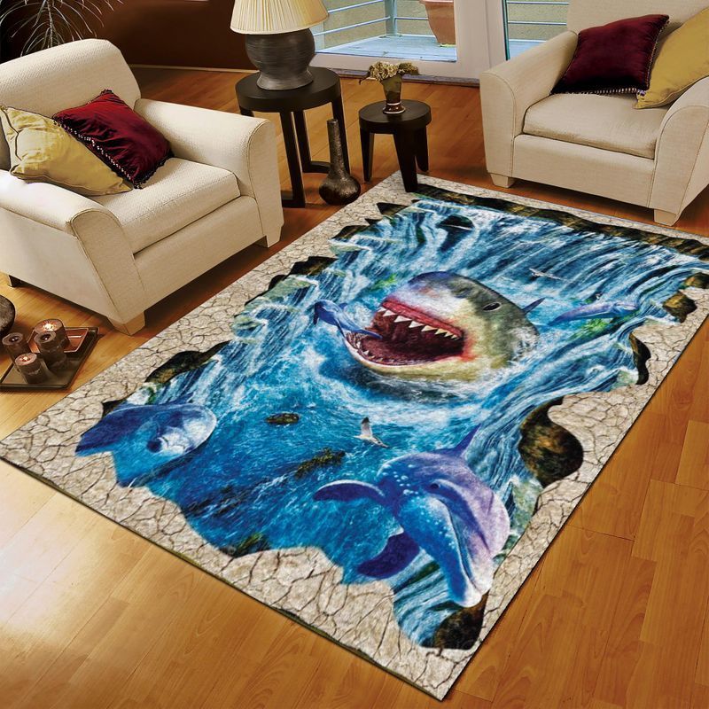 Shark Carrying You Rug Carpet