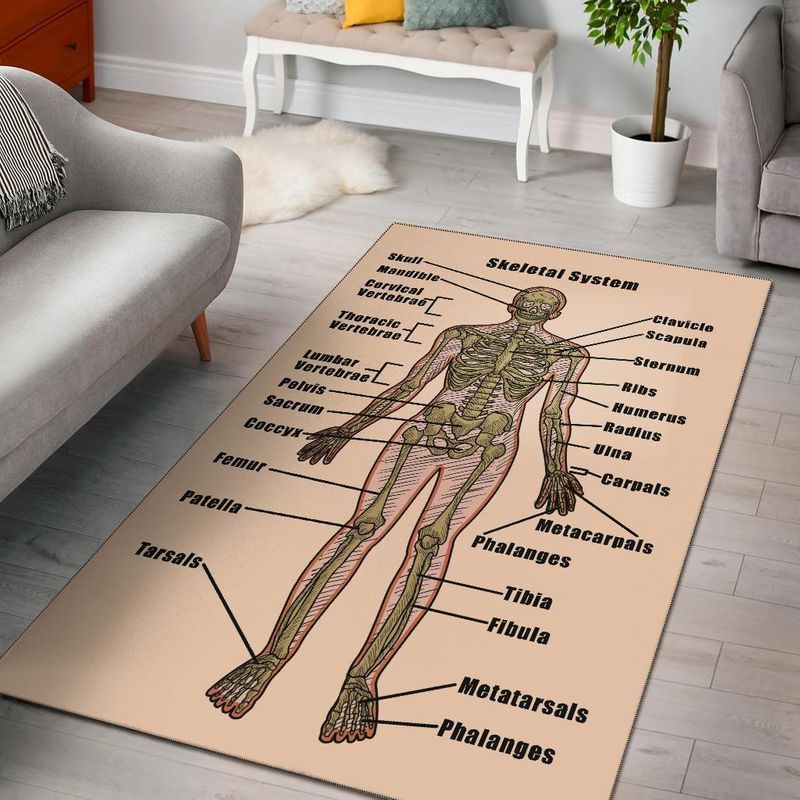 Skeletal System Area Rug Carpet