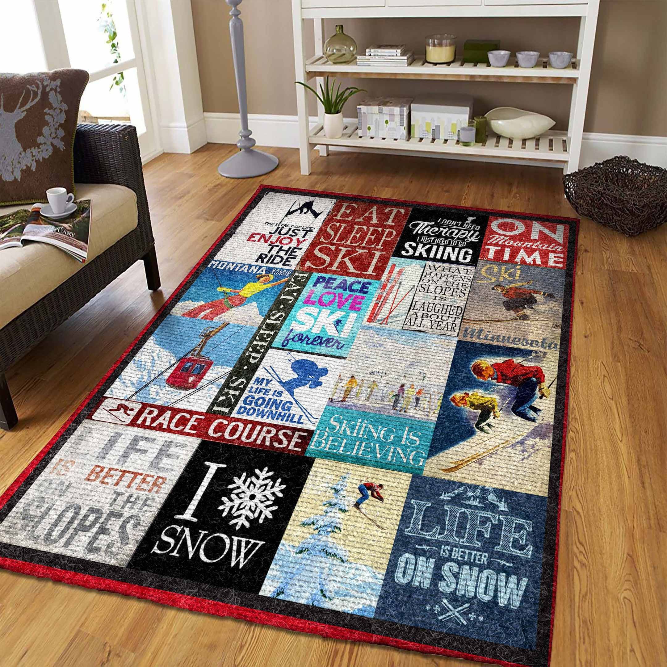 Skiing Rug Carpet