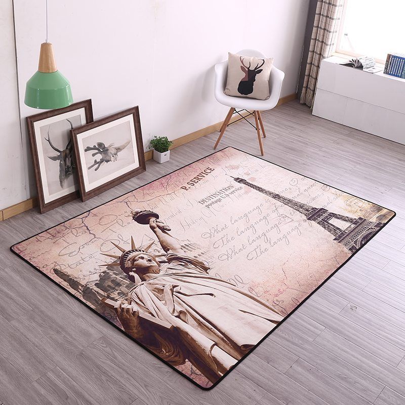 Statue Of Liberty And Eiffel Tower Rug Carpet