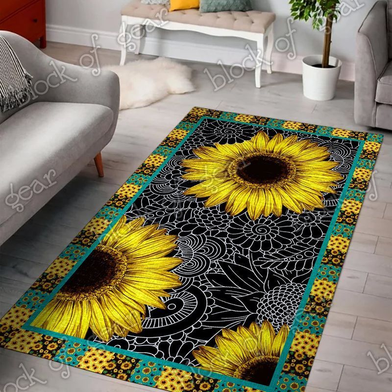 Sunflower Living Room Rug Carpet