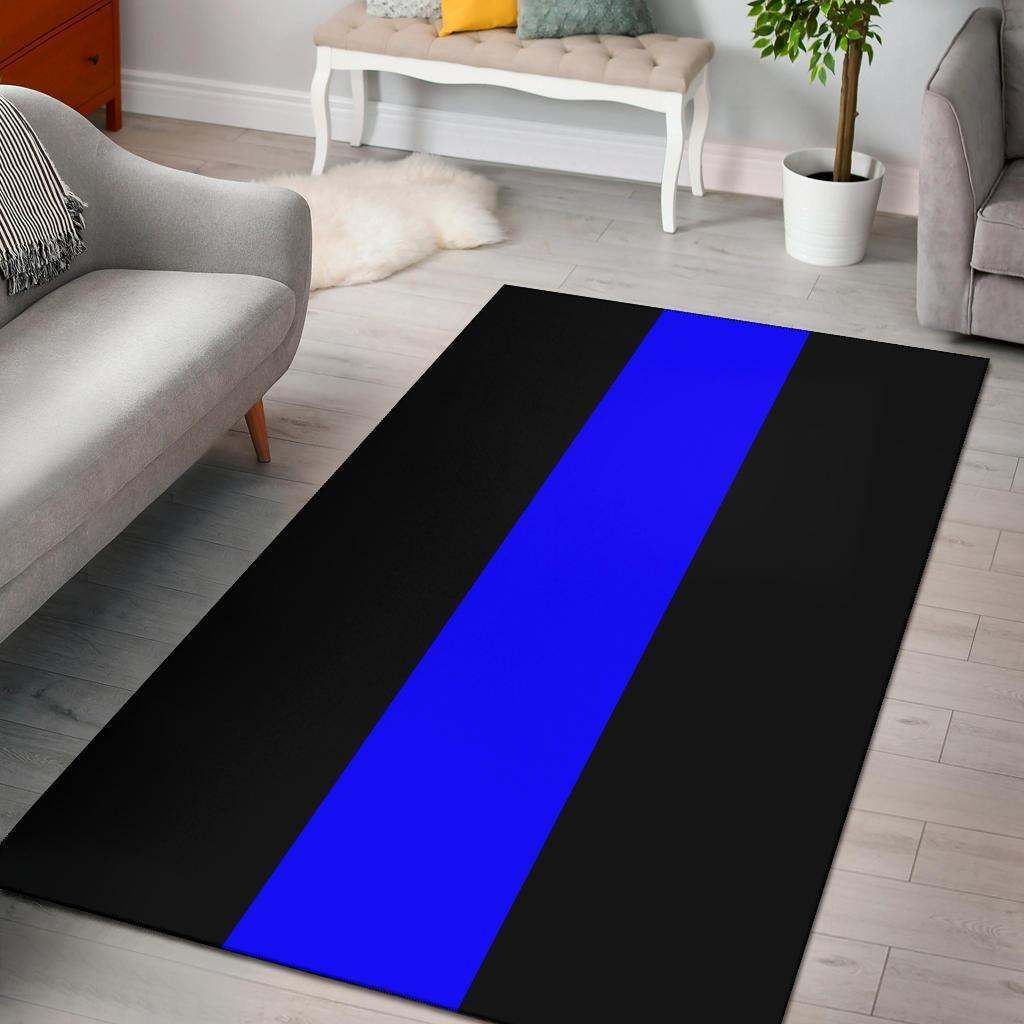 Thin Blue Line Area Rug Carpet Carpet KTSR