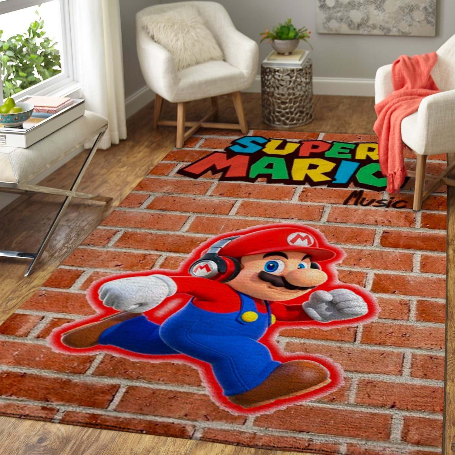 Video Game Fans Mario Area Rug Carpet – Gaming Home Decor