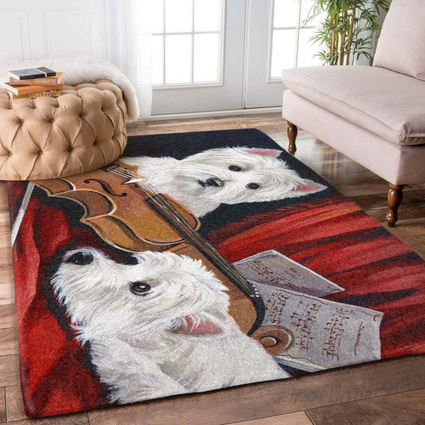 West Highland White Terrier Violin Carpet