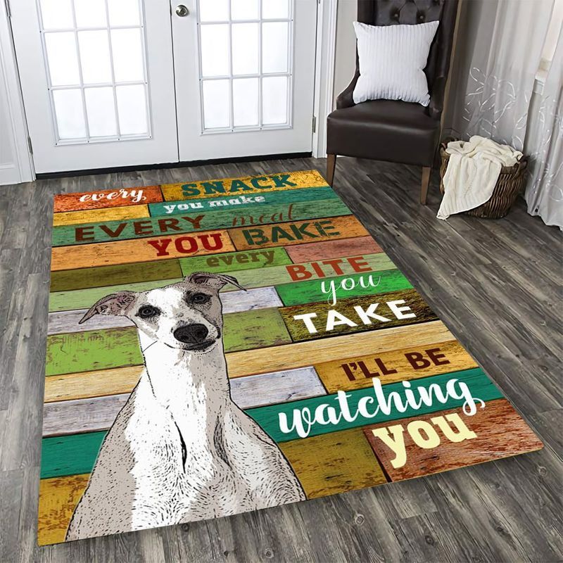 Whippet Stalker Rectangle Rug Carpet