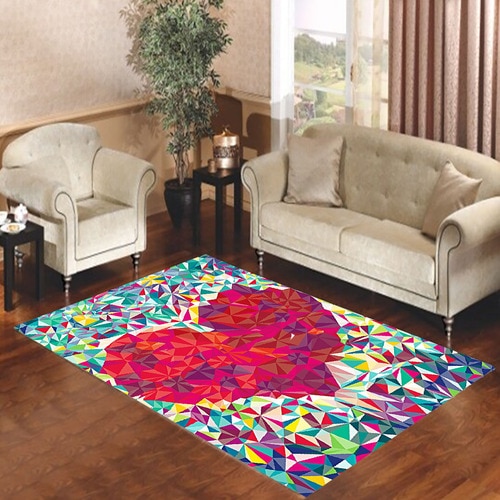 abstract love heat Living room carpet rugs