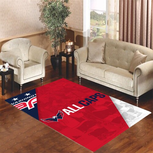 all caps washington capitals Living room carpet rugs